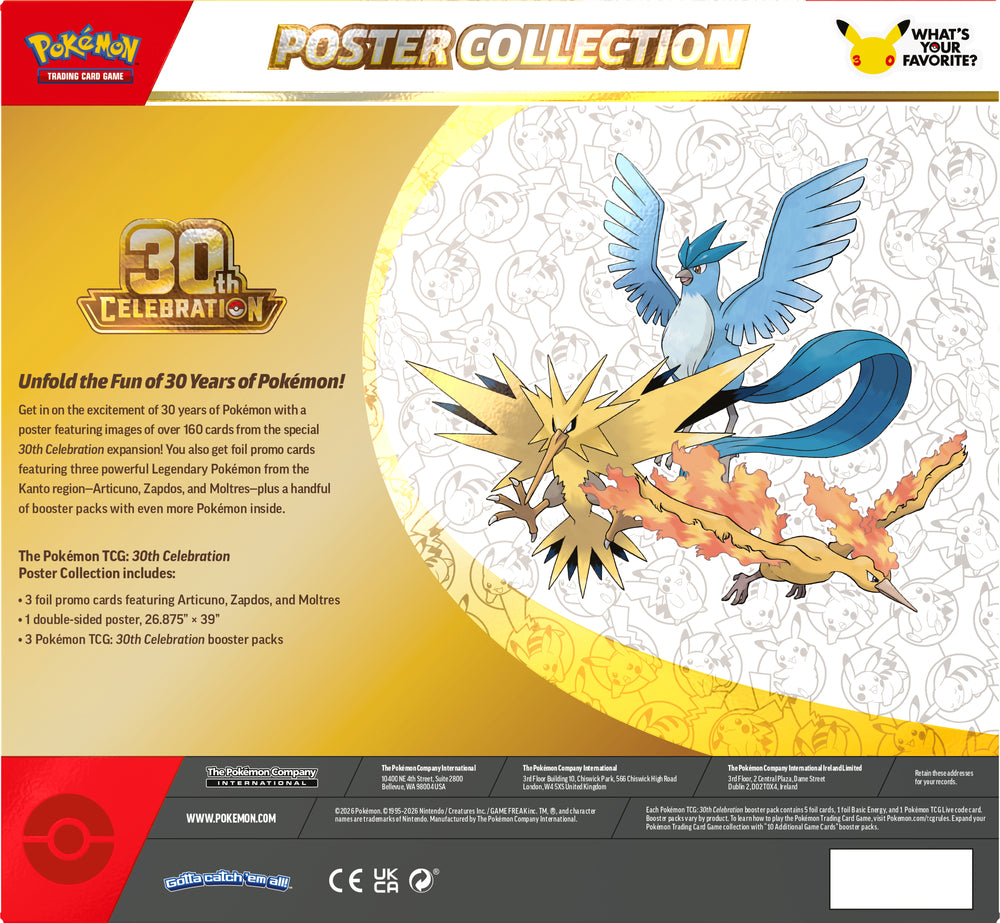 Release 16-09-2026 Pokemon Poster Coll 30th