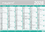 Mayland Kæmpekalender 27/28 2X6 Mdr. Vendbar Papir Rør