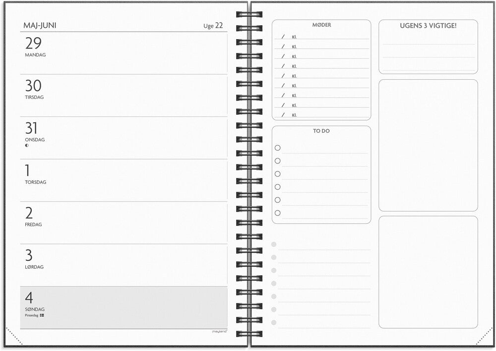 Mayland Studiekalender 27/28 A5 Få Det Gjort Tværformat