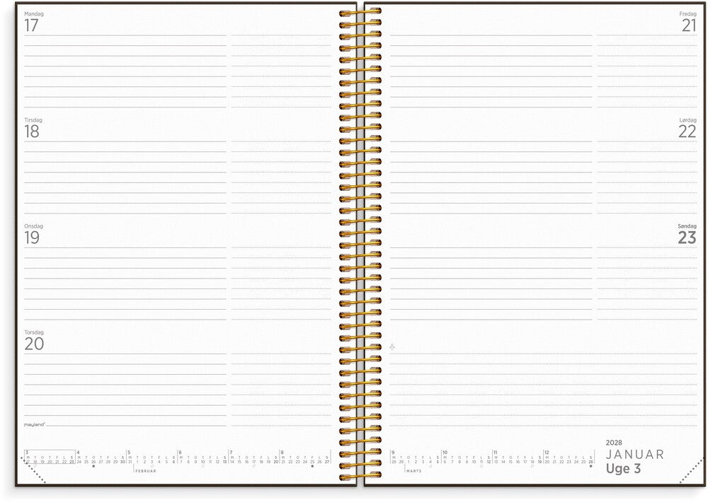 Mayland Studiekalender 27/28 A5 Uge Organizer & Notes Design