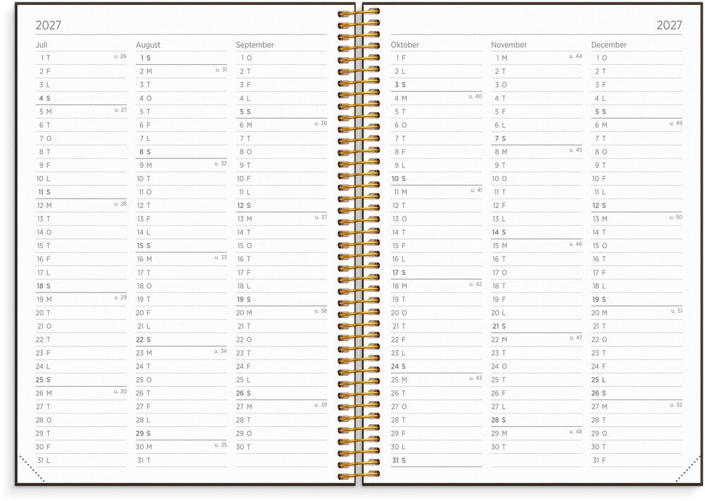Mayland Studiekalender 27/28 A5 Uge Organizer & Notes Design