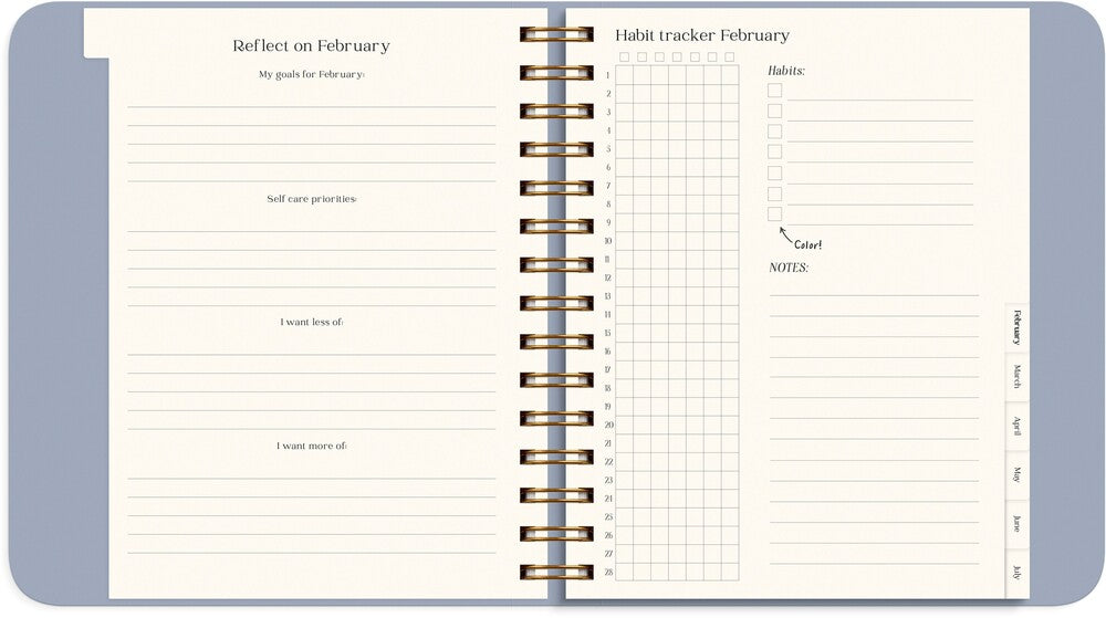 Burde Life Planner 27/28 Blue Uge Tværformat