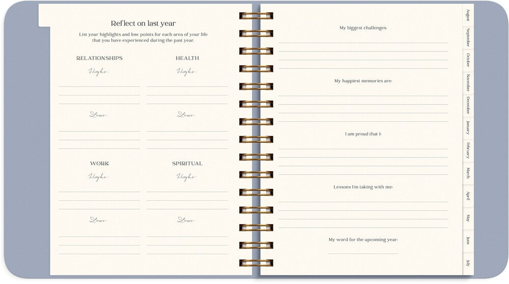 Burde Life Planner 27/28 Blue Uge Tværformat