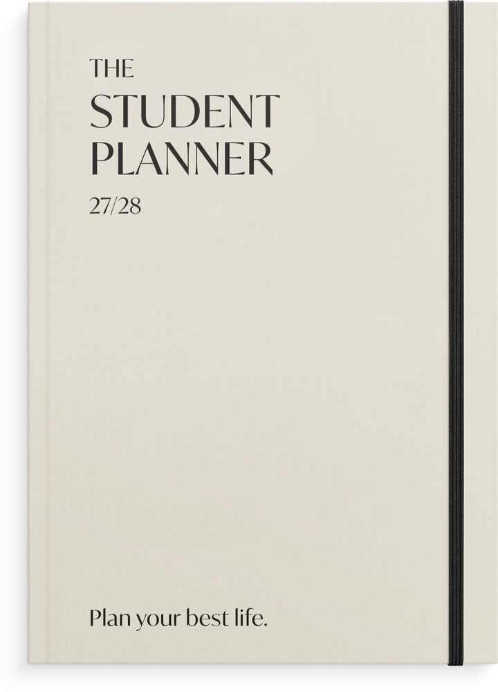 Burde Studiekalender 27/28 A5 Uge Højformat Beige Engelsk