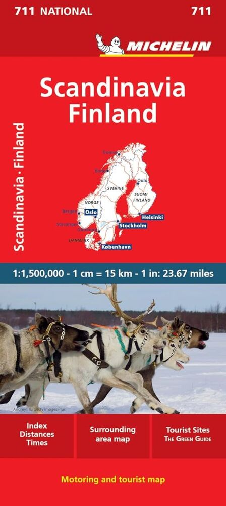 D1 Scandinavia & Finland - Michelin National Map 711Map