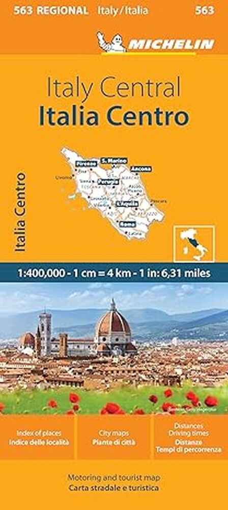 D1 Michelin Italy Blad 563: Central Italy