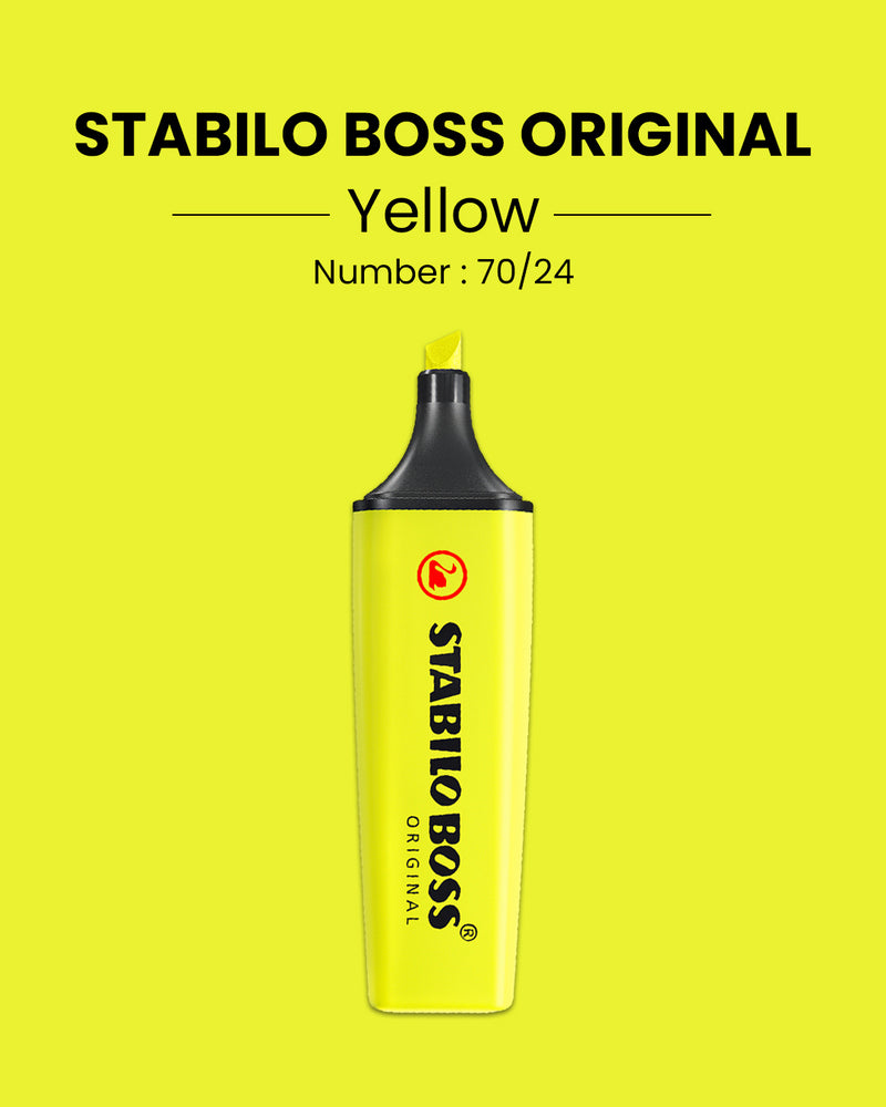 Tekstmarker Stabilo boss gul 24