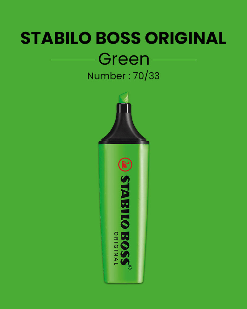 Tekstmarker Stabilo boss grøn 33
