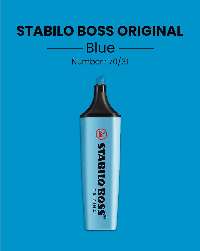 Tekstmarker Stabilo boss blå 31
