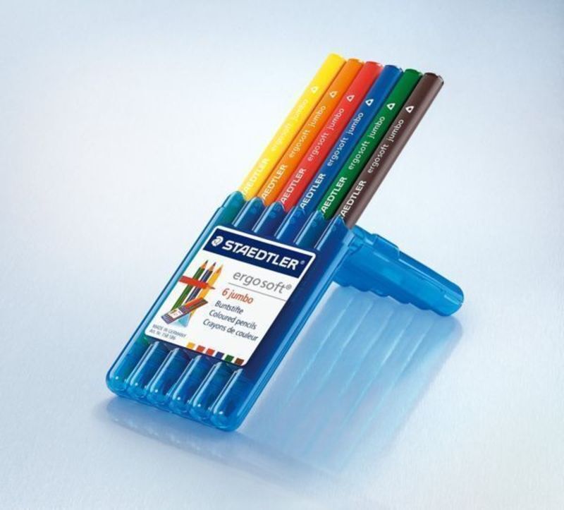 Farveblyant ergosoft jumbo /6 stk ass