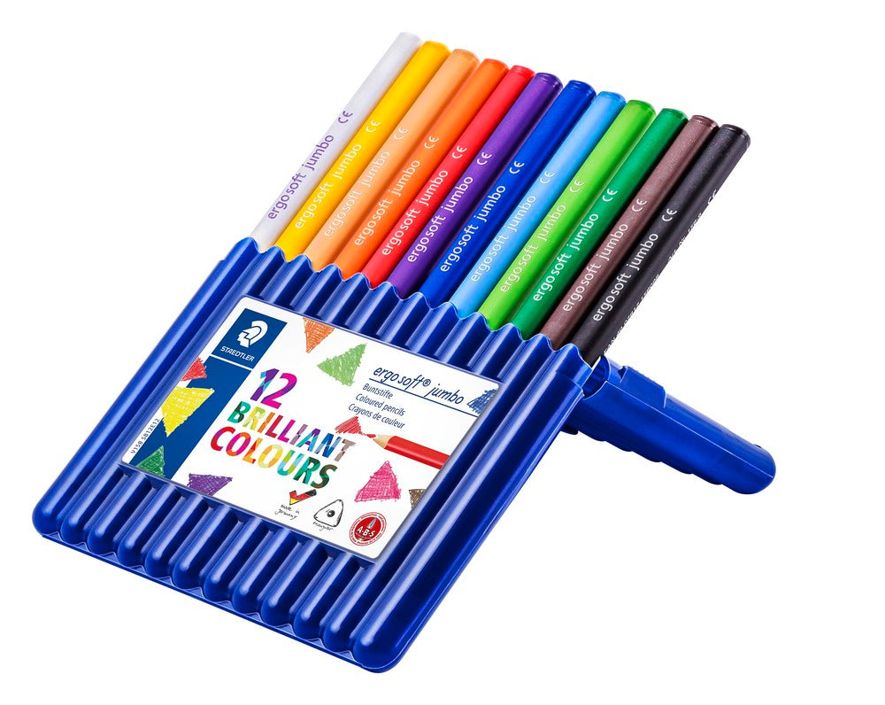 Farveblyant Staedtler ergosoft jumbo 12 ass.