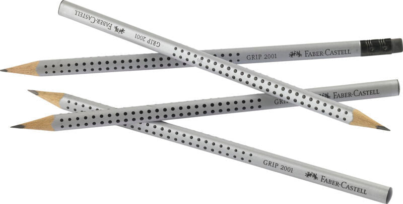 Blyant 2B grip 2001 Faber-Castell grå