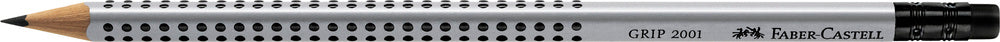 Blyant HP grip 2001 Faber-Castell grå m/topviskelæder