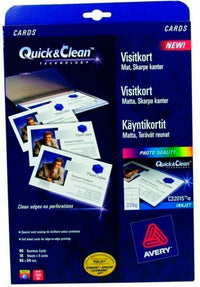 Visitkort inkjet 220g mat hvid