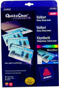 Visitkort inkjet 220g glossy hvid