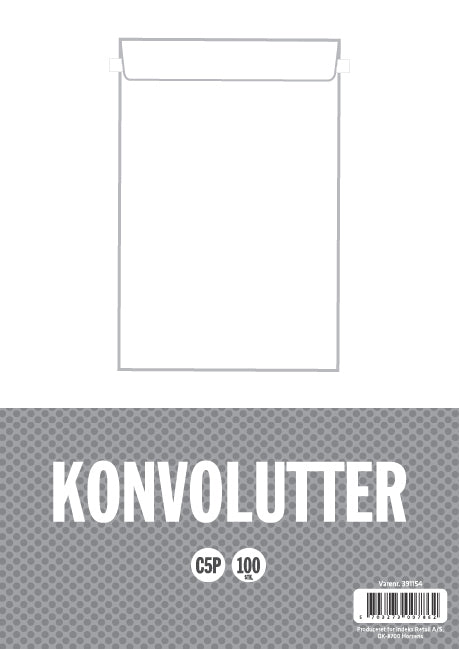 Konvolut relief c5p uden rude 100 stk 90 gram