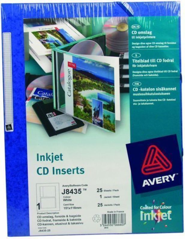ETIKETTER CD OMSLAG 25ARK