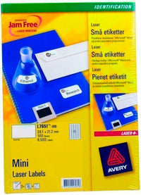 Etiket laser Avery l7651 38,1x21,2mm