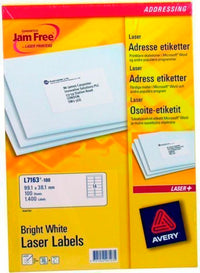 Etiket laser Avery l7163 99,1x38,1mm