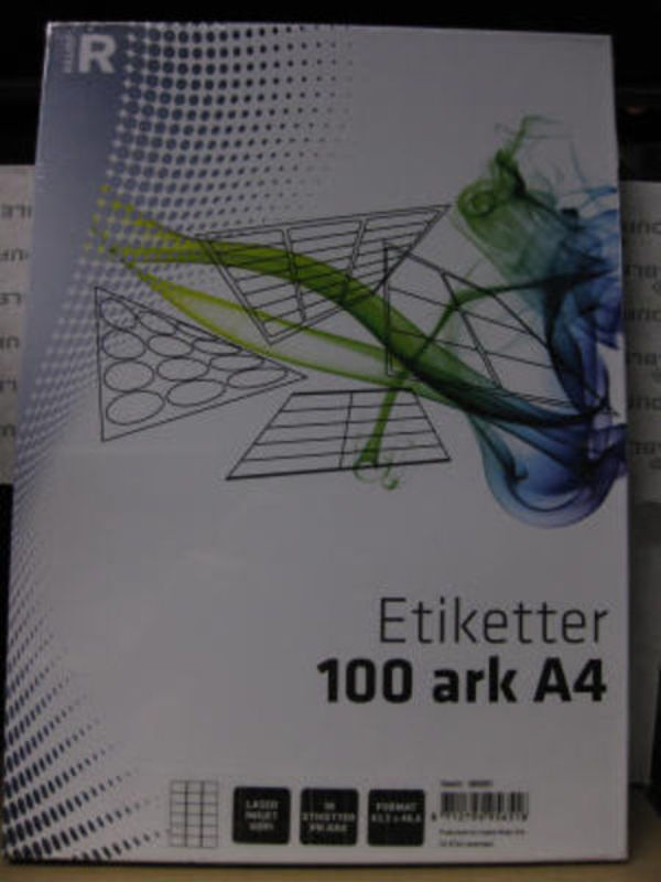 Etiket Relief 63,5 x 46,6 mm 100 ark