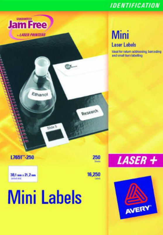 Etiket laser Avery l7651 38,1x21,2mm