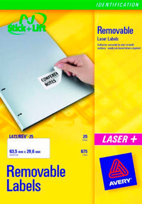 Etiketter laser aftagelig 210x297