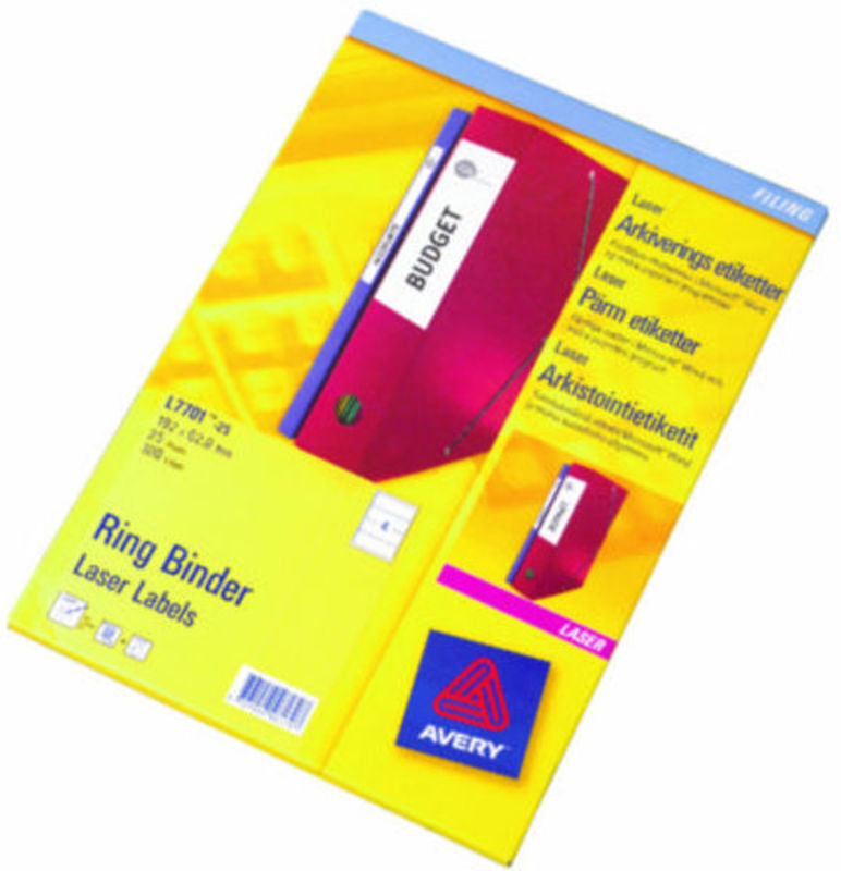 Etiketter Avery til collect mappe /25ark