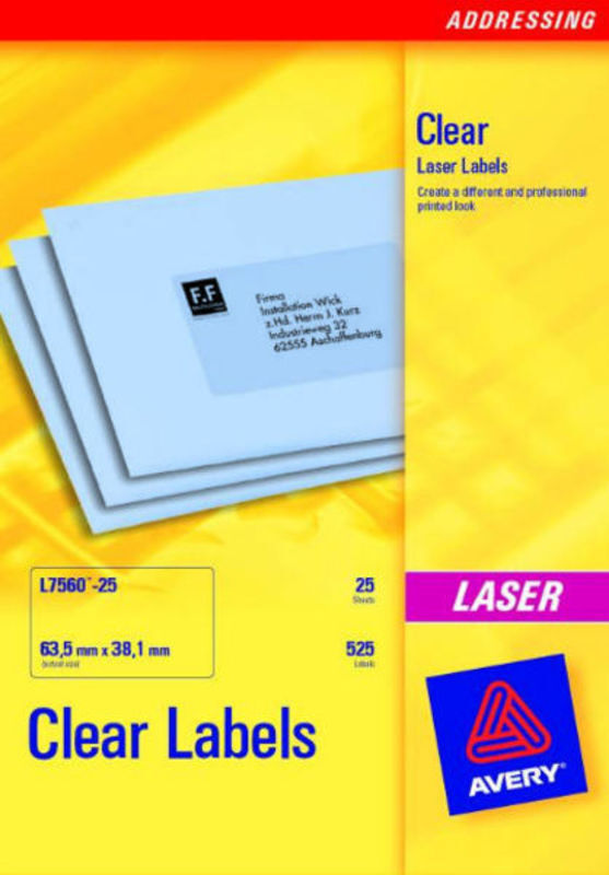 Etiketter Avery laser mini data kassette
