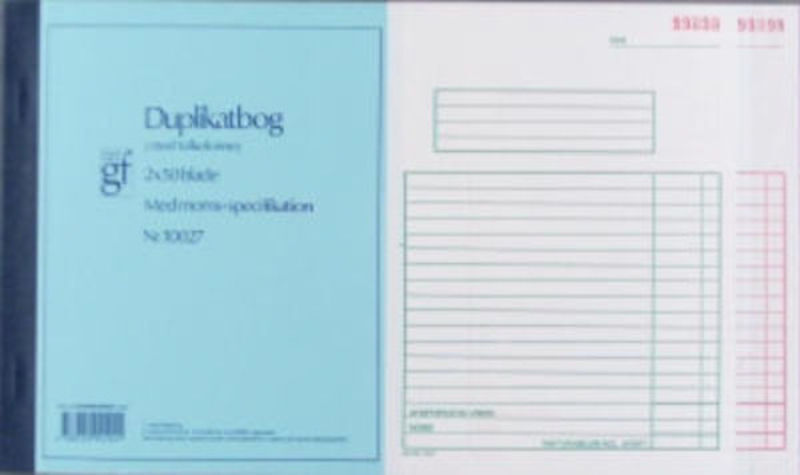 Grafisk 10027 duplikatbog/moms 14,8x20