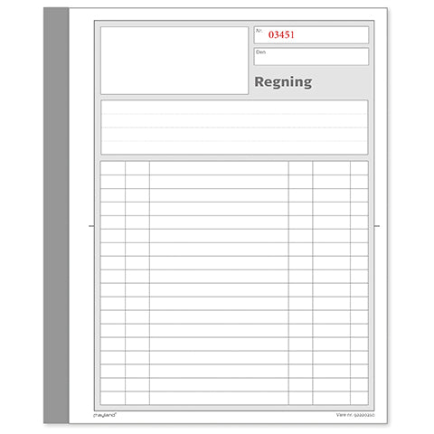 Regning Mayland m/kopi / 14,8x20