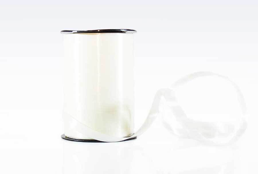 Gavebånd poly glat 10mm /250yds creme