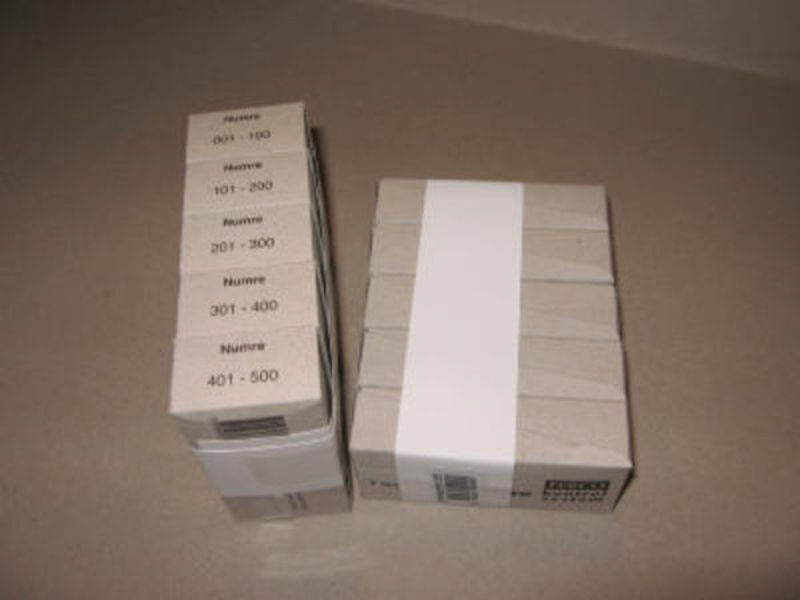 Tombolanumre 1-500 hvid