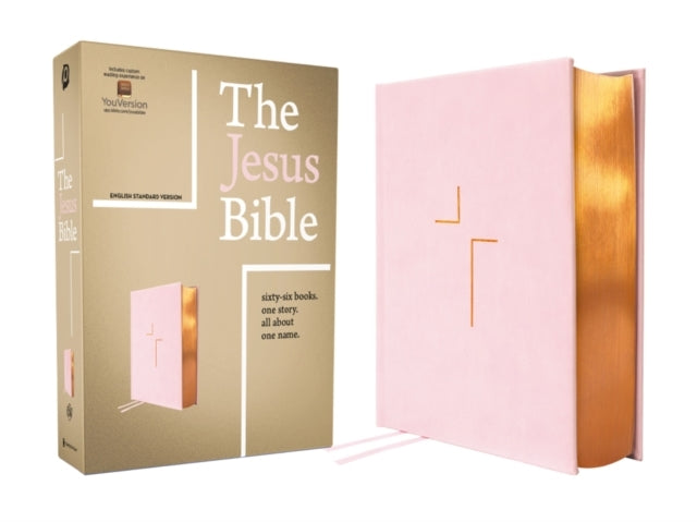The Jesus Bible, Esv Edition, Leathersoft Over Board, Pink