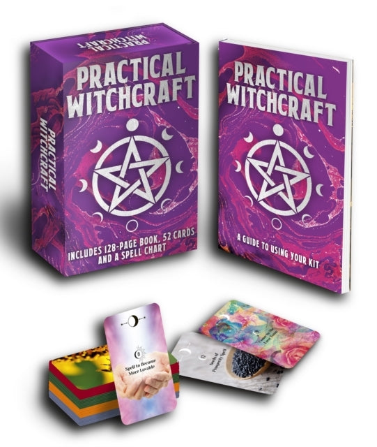 Practical Witchcraft Book & Card Deck Includes 128-Page Book