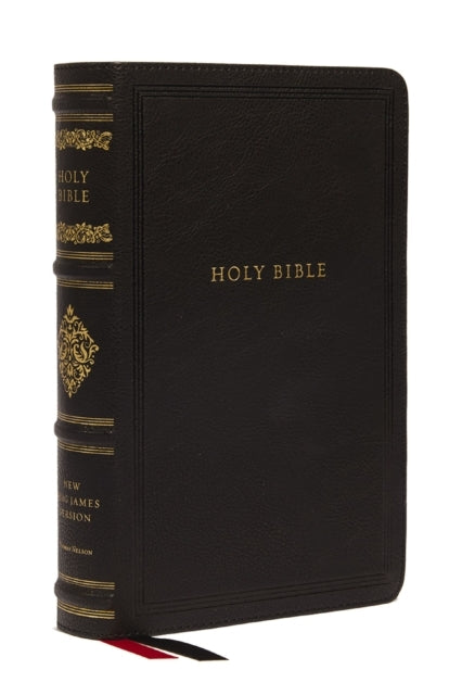 Nkjv Large Print Reference Bible, Black Leathersoft, Red Let