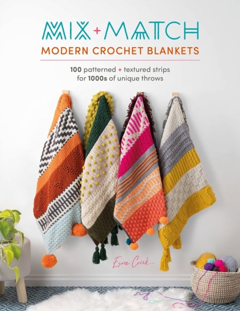 Mix and Match Modern Crochet Blankets Patterned and Text
