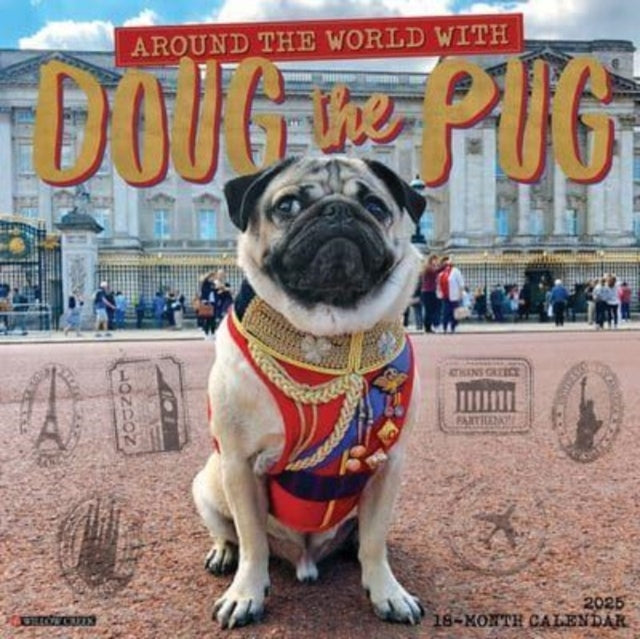 DOUG THE PUG 2025 12 X 12 WALL CALENDAR