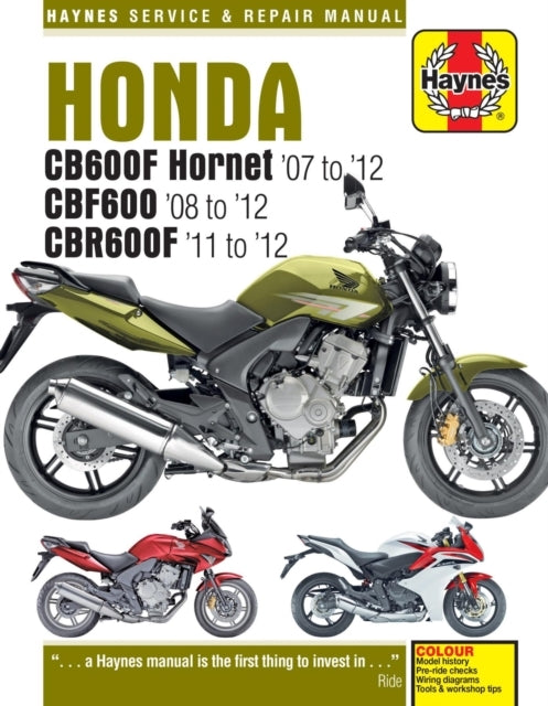 Honda Cb600 Hornet Cbf600 & Cbr600f (07 - 12)