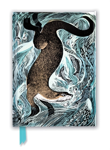 Angela Harding Fishing Otter (Foiled Journal)