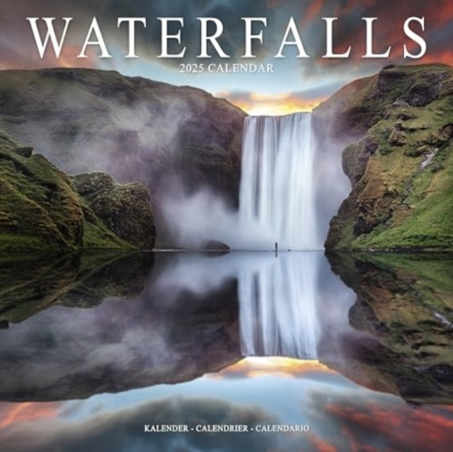 Waterfalls Calendar 2025 Square Scenic Wall Calendar - 16 Mo