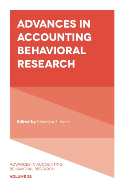 Advances In Accounting Behavioral Research