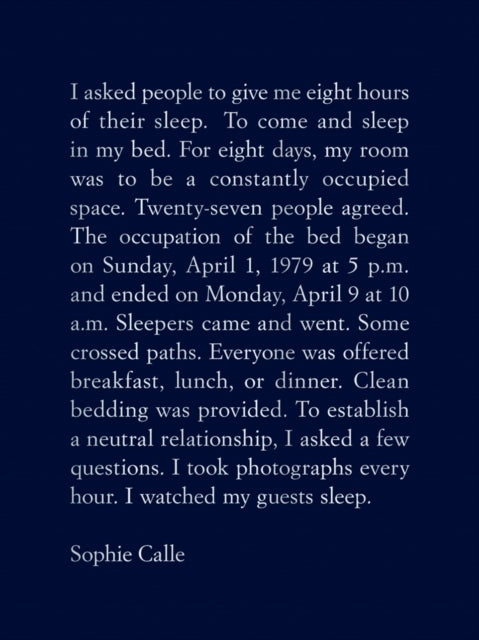 Sophie Calle the Sleepers