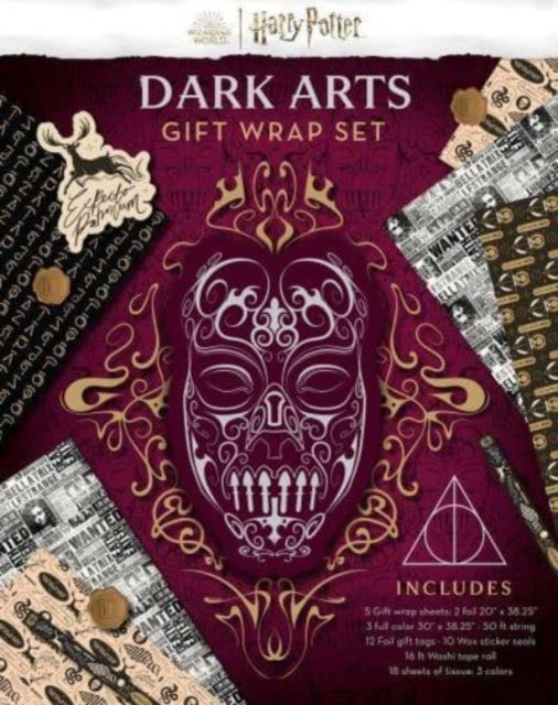 Harry Potter Dark Arts Gift Wrap Stationery Set